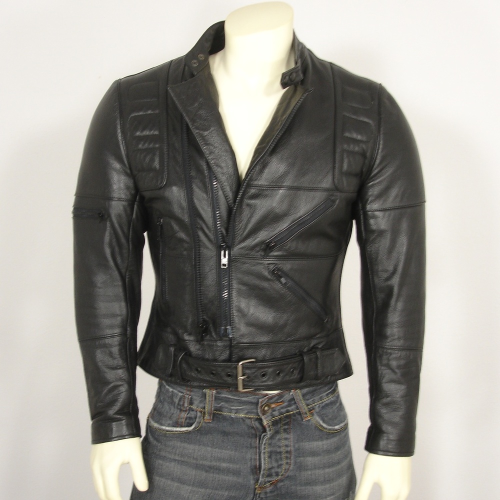 VINTAGE 1987 WILSONS LEATHER MOTORCYCLE JACKET 40